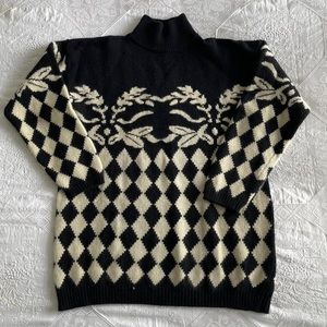 Vintage 80s checkerboard sweater